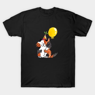 Cute party calico cat T-Shirt